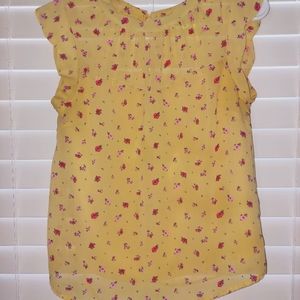 Monteau Yrllow Floral Blouse